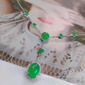Shangjie Oem Joyas Mode Sterling Silber Halskette Frauen Chalcedon Halskette Party Luxus Halskette
